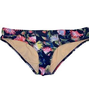 J. CREW Navy Floral Swim Bottoms Size XL